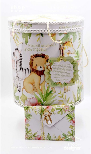 Trusou botez cu leuti elefanti zebre maimutele inspirat din cartea junglei Jungle Friends 7